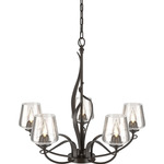Flora Twining Chandelier - Oil Rubbed Bronze / Clear