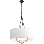 Loop Pendant - Black / Natural Anna