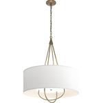 Loop Pendant - Soft Gold / Natural Anna