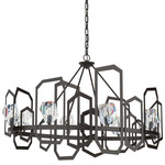 Gatsby Oval Bar Chandelier - Oil Rubbed Bronze / Crystal