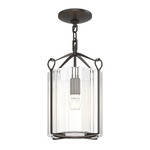 Bow Tall Semi Flush Ceiling Light - Oil Rubbed Bronze / Clear