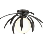 Dahlia Globe Ceiling Light Fixture - Oil Rubbed Bronze / Opal