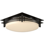 Banded Ceiling Light Fixture - Oil Rubbed Bronze / Opal