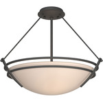 Presidio Tryne Small Semi Flush Ceiling Mount - Oil Rubbed Bronze / Sand