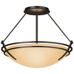 Presidio Tryne Semi Flush Ceiling Light - Oil Rubbed Bronze / Sand