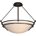 Presidio Tryne Semi Flush Ceiling Light - Oil Rubbed Bronze / Sand