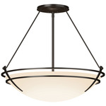 Presidio Tryne Semi Flush Ceiling Light - Oil Rubbed Bronze / Opal