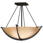 Compass Semi Flush Ceiling Light - Oil Rubbed Bronze / Sand