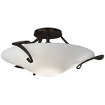 Antasia Semi Flush Ceiling Light - Oil Rubbed Bronze / Opal