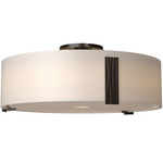 Impressions Semi Flush Ceiling Light - Oil Rubbed Bronze / Opal