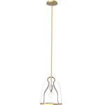 Caliper Pendant - Modern Brass / Clear