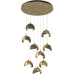 Brooklyn Multi Light Pendant - Modern Brass / Bronze