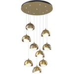 Brooklyn Multi Light Pendant - Modern Brass / Soft Gold