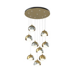 Brooklyn Multi Light Pendant - Modern Brass / Vintage Platinum