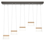 More Cowbell Linear Multi Light Pendant - Oil Rubbed Bronze / Clear