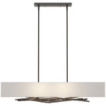 Brindille Rectangle Pendant - Oil Rubbed Bronze / Natural Anna