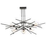 Griffin Linear Chandelier - Oil Rubbed Bronze / Clear Simon Pearce