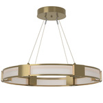 Aura Glass Pendant - Modern Brass / Frosted