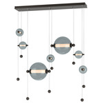 Abacus Linear Multi Light Pendant - Oil Rubbed Bronze / Cool Grey