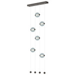 Abacus Ceiling-to-Floor LED Pendant - Oil Rubbed Bronze / Cool Grey