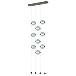 Abacus Ceiling-to-Floor LED Pendant - Oil Rubbed Bronze / Cool Grey