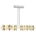 Hildene Large Linear Pendant - Vintage Platinum / Modern Brass