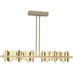 Hildene Large Linear Pendant - Soft Gold / Modern Brass