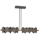 Hildene Large Linear Pendant - Natural Iron / Oil Rubbed Bronze