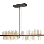 Gossamer Linear Stem Pendant - Oil Rubbed Bronze / Soft Gold