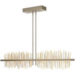 Gossamer Linear Stem Pendant - Soft Gold / Modern Brass