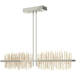 Gossamer Linear Stem Pendant - Sterling / Modern Brass