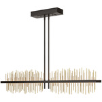 Gossamer Linear Stem Pendant - Oil Rubbed Bronze / Modern Brass