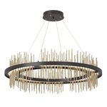 Gossamer Circular Pendant - Oil Rubbed Bronze / Soft Gold