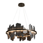 Ardesia Circular Pendant - Oil Rubbed Bronze / Vermont Slate