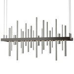 Cityscape Small Linear Pendant - Oil Rubbed Bronze / Sterling