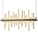 Cityscape Small Linear Pendant - Bronze / Modern Brass