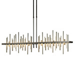 Cityscape Large Linear Pendant - Oil Rubbed Bronze / Soft Gold