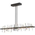 Solitude Large Linear Pendant - Oil Rubbed Bronze / Crystal