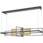 Summer Linear Pendant - Natural Iron / Modern Brass