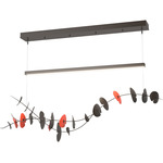 Lily Linear Pendant - Oil Rubbed Bronze / Satin Red