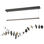 Lily Linear Pendant - Black / Modern Brass