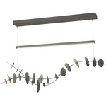 Lily Linear Pendant - Natural Iron / Modern Brass