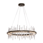 Cityscape Circular Chandelier - Oil Rubbed Bronze / Sterling