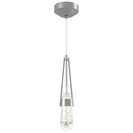 Link Low Voltage Mini Pendant - Vintage Platinum / Clear Bubble