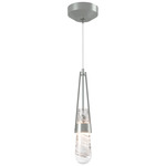 Link Low Voltage Mini Pendant - Vintage Platinum / Clear with White Threading