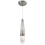 Link Low Voltage Mini Pendant - Sterling / Clear with White Threading