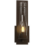 New Town Wall Sconce - Oil Rubbed Bronze / Seeded Clear