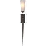 Sweeping Taper ADA Wall Sconce - Oil Rubbed Bronze / Opal