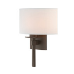 Beacon Hall Half Drum Wall Sconce - Bronze / Natural Anna
