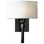 Beacon Hall Half Drum Wall Sconce - Black / Natural Anna